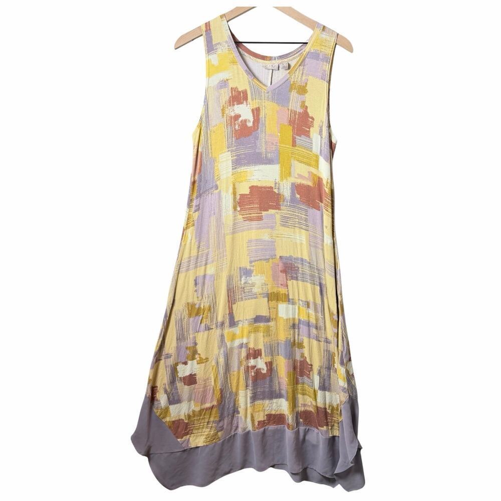 LOGO Lori Goldsein Sleeveless Maxi Dress Multicolor Womens US size M